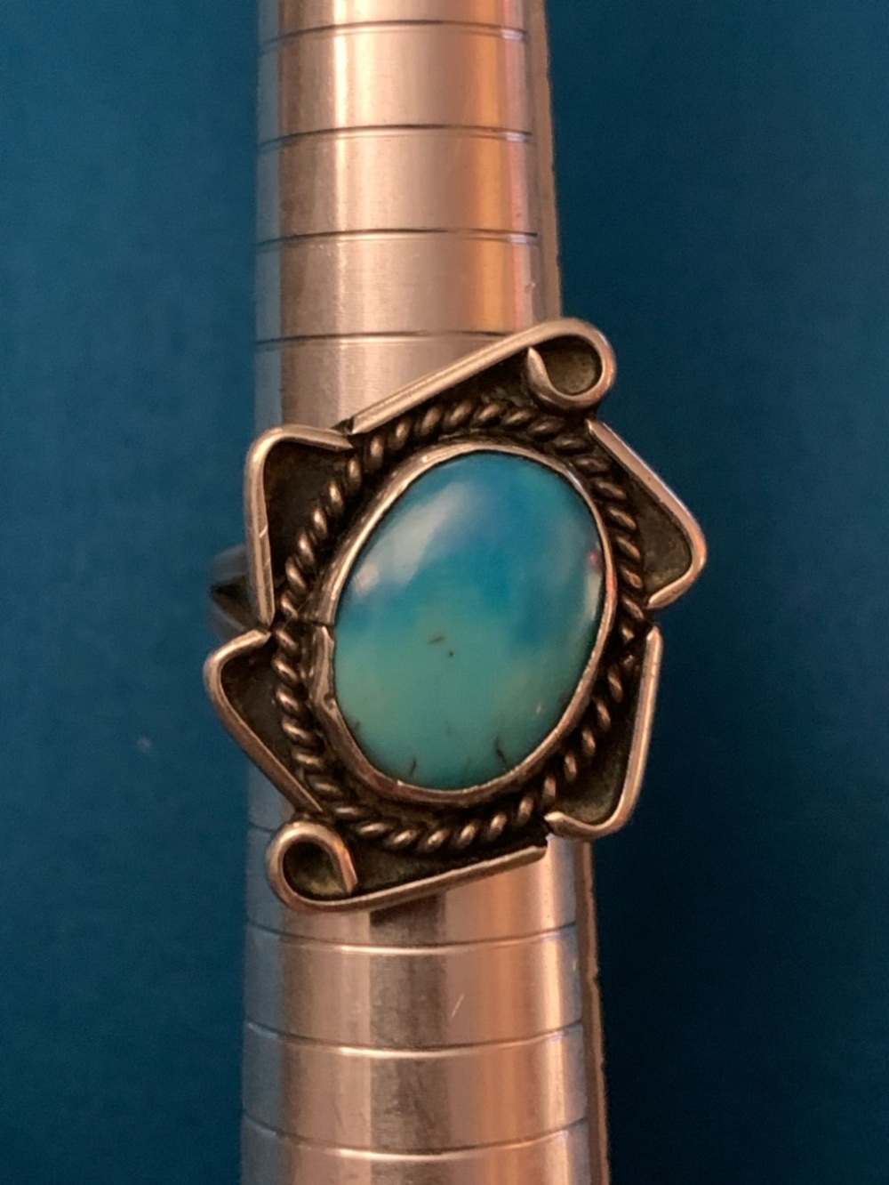 Vintage Old Pawn Turquoise Ring 6.89 grams